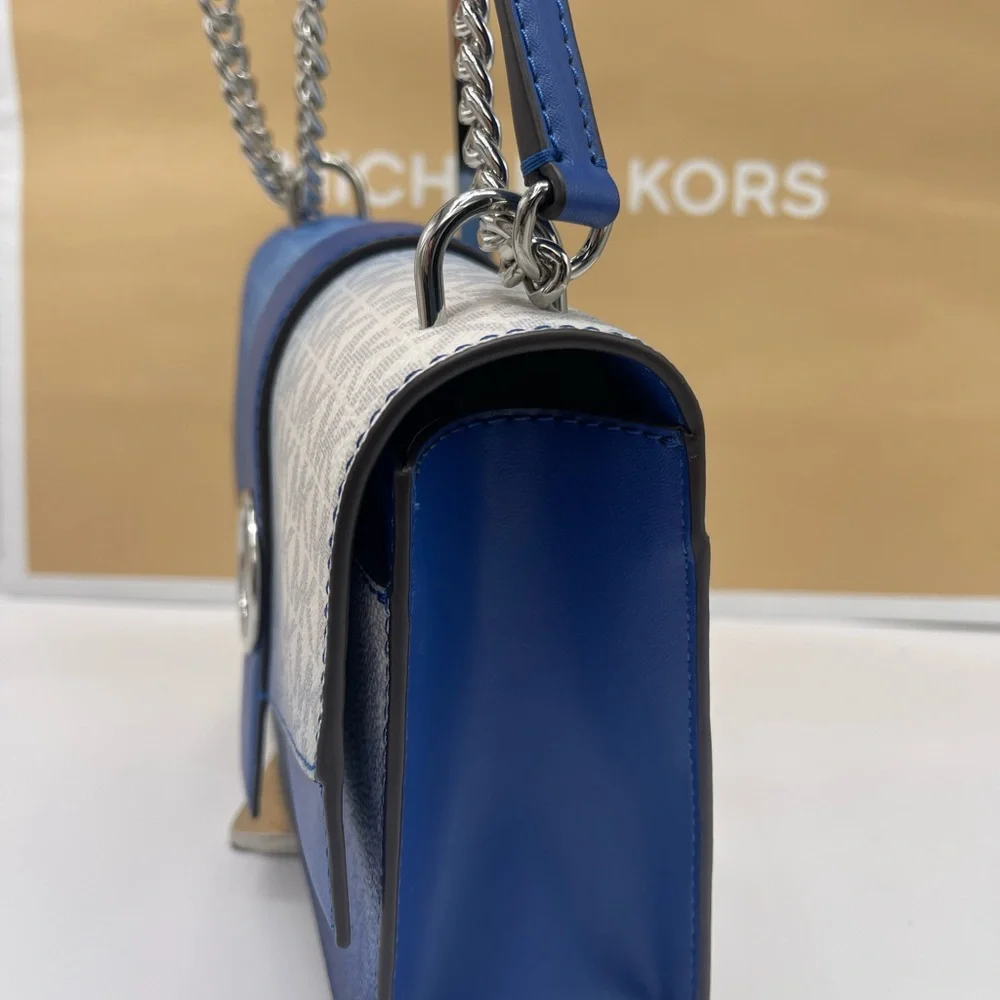 Michael Kors Greenwich Sm Ombré Color-Block Signature Logo Flap Crossbody XBODY - Picture 5 of 16